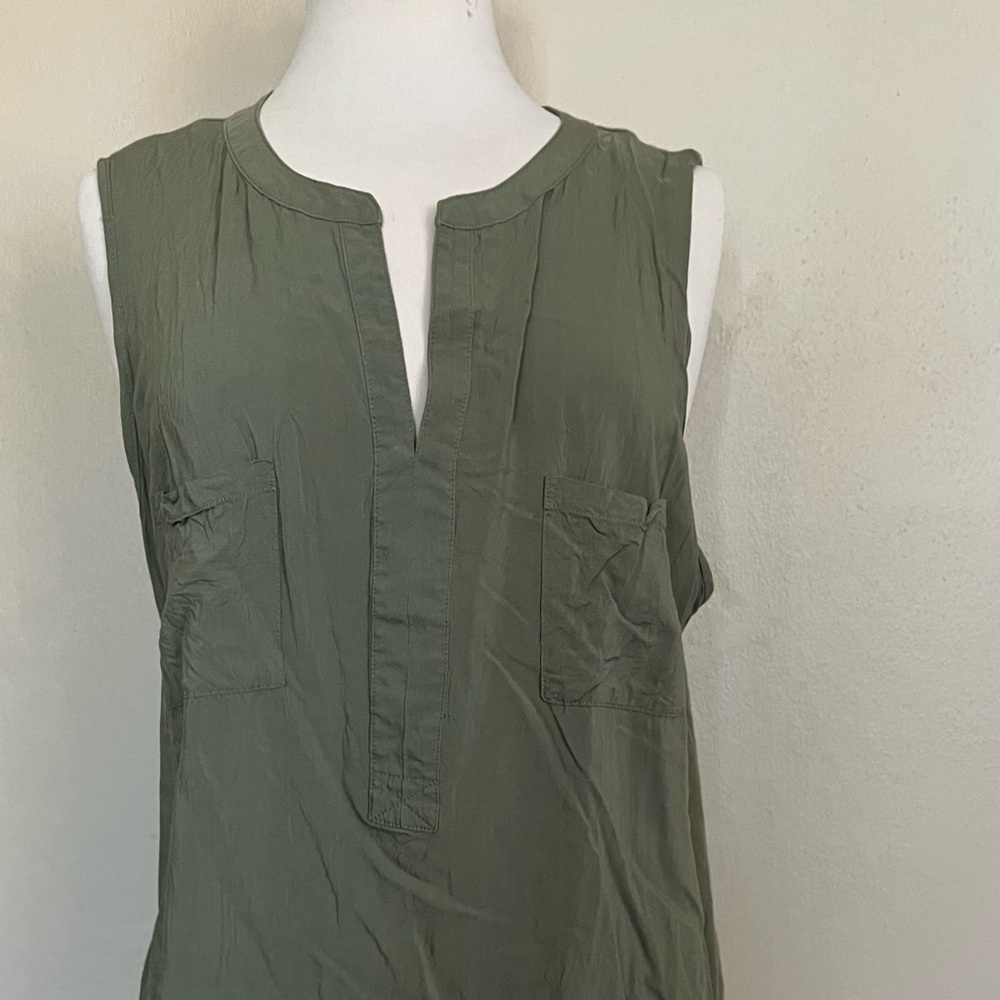 LOFT Sage Green Sleeveless Top